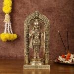 Pure Brass Ayodhya Ram Lalla Idol | 12" x 5.5" x 3.5" (30.5 x 14 x 8.9 cm) | 5 kg Superfine Sacred Art | Temple Grade Divine Murti | Premium Collection